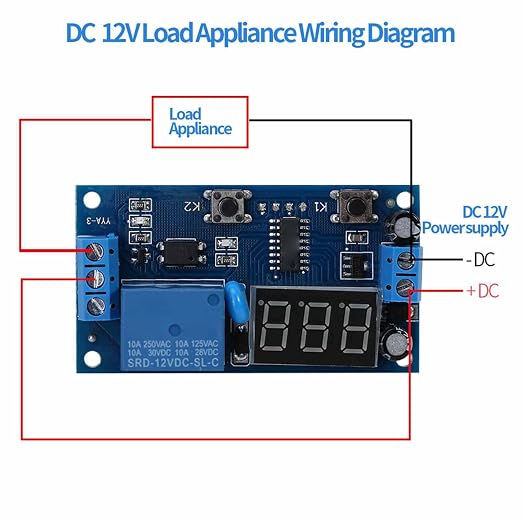 WALFRONT 2PCS Delay On Off Switch Module Adjustable Intermittent Infinite Cycle - Image 4