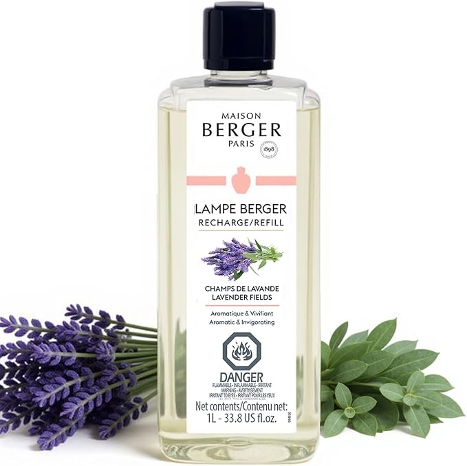 MAISON BERGER Lampe Berger Refill, 1 L, Lavender Fields | Catalytic Lamp by MAISONBERGER