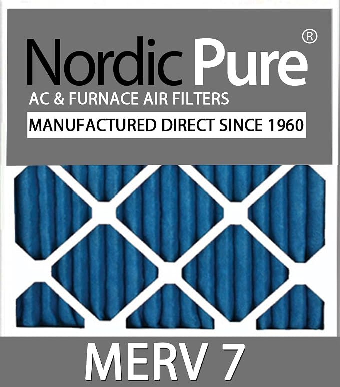 12x36x1 Exact MERV 7 AC Furnace Filters Qty 6 by NordicPure