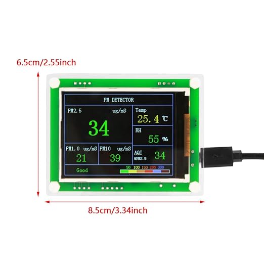 Air Quality Detector, PM2.5 Air Quality Monitor Meter Multifunctional Testing - Image 5