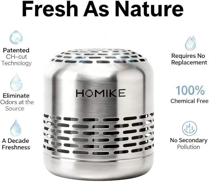 HOMIKE Refrigerator Deodorizer, Odor Eliminator, Last up to 10 Years - Image 3