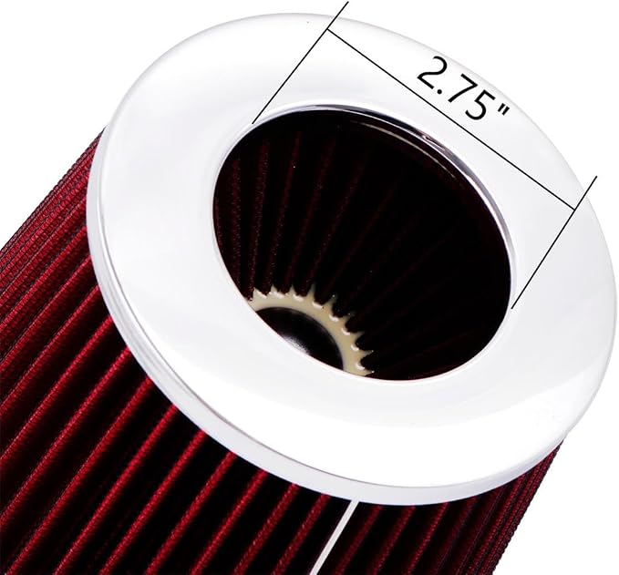 ID2.5" High Flow Inlet Cold Air Intake Cone Air Filter Replacement Clamp-On - Image 6