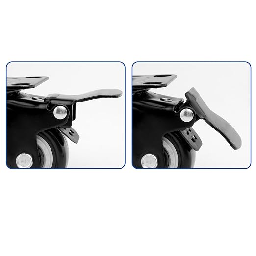 4 PCS 1.5 inch Heavy Duty Caster Wheels Polyurethane PU Rubber Swivel Casters - Image 5