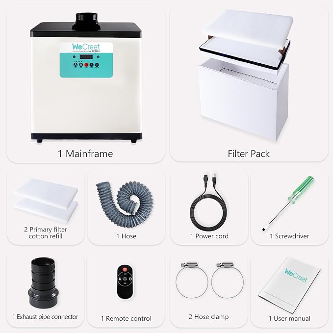 WECREAT Solder Fume Extractor, Powerful 200W Suction Smoke Purifier, 99.97% - Image 7
