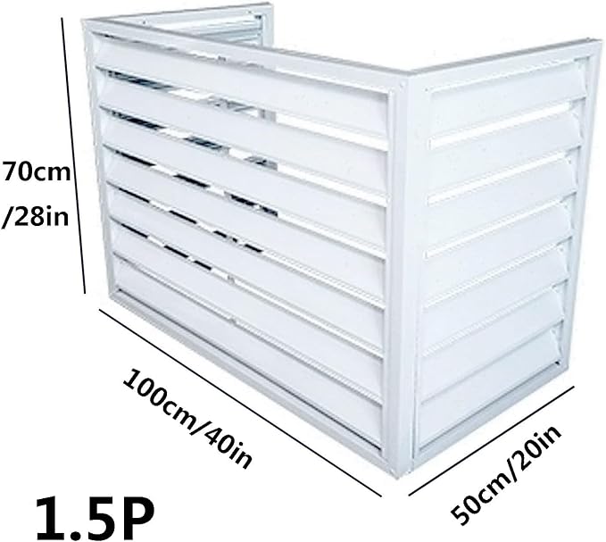 Multifunctional Aluminum Shutter Privacy Fence, Mini Split Cover - Image 2