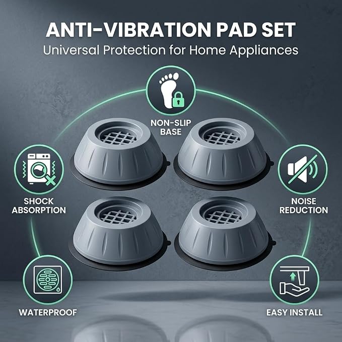 Sakerplus Anti Vibration Pads for Washing Machine, Anti-Vibration Support - Image 7