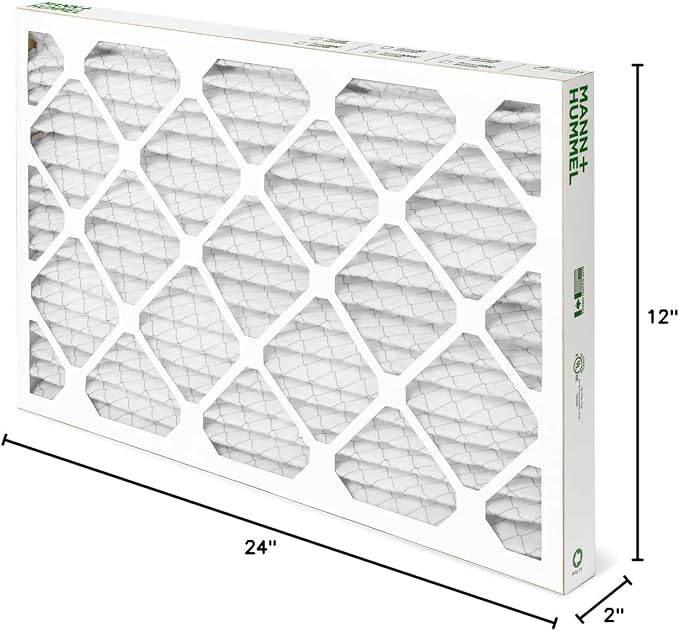 Mann+Hummel 12x24x2 MERV 11 Pleated HVAC AC Furnace Air Filters. Quantity 4. - Image 8