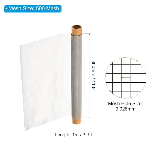 PATIKIL Stainless Steel Wire Mesh Screen, 500 Mesh Woven Air Vent Filter Mesh - Image 2