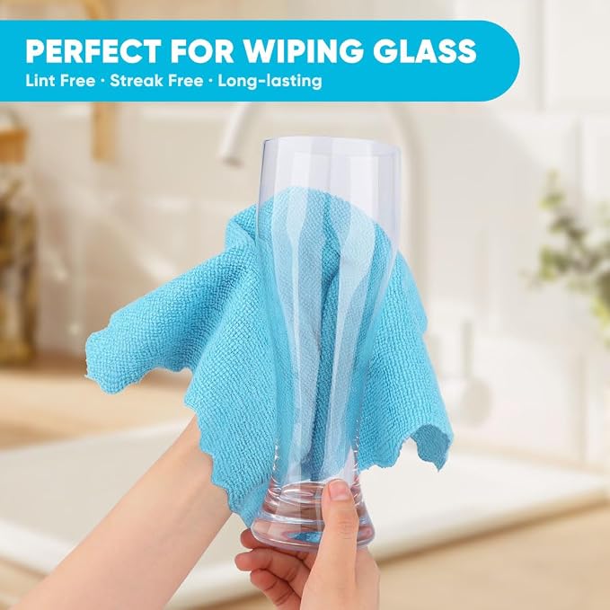 Orighty Microfiber Cleaning Cloth, 10 Pack Highly Absorbent Cleaning Rags - Image 2