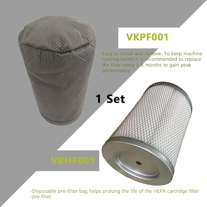 1 PACK Amigriki VKHF001 Cartridge Vacuum HEPA Filter and 1 PACK VKPF001 - Image 5