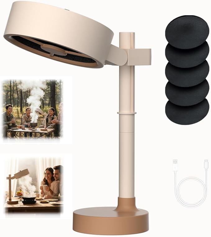 EVADA Mini Plug-In Desktop Air Purifier Cleaner Fan, Quiet Portable Range Hood by Unknown