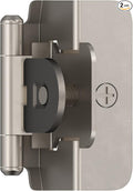 Amerock | Double Demountable Cabinet Hinge | 1/2 inch Overlay Hinge | Burnished by Amerock