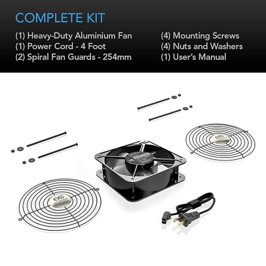 AC Infinity AXIAL 2060, Muffin Fan, 120V AC 200mm x 200mm x 60mm High Speed - Image 5