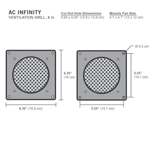 AC Infinity Ventilation Grille, - Image 3
