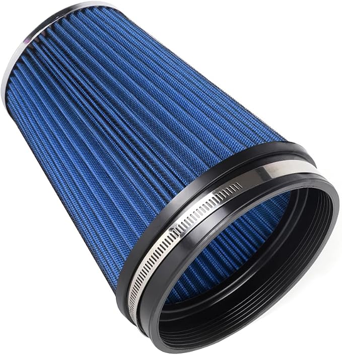 6" 152 mm High Flow Inlet Air Filter, Air Intake Cone Filter Replacement by MUGERACING