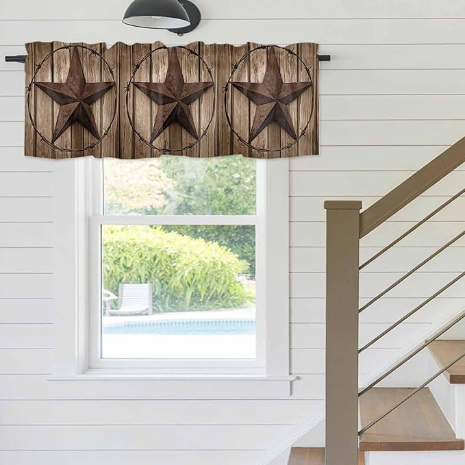 Vintage Texas Star Valances for Windows, 1 Panel - Image 5
