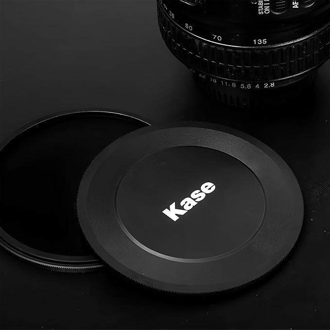 Kase 77mm Front Lens Cap, Magnetic CNC Aluminum + Optical Glass, Quick Press-On - Image 4