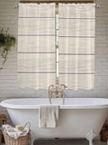 Vintage Country Wooden Board Window Valance Curtains, Gradient Wood Grain Line by IDOWMAT