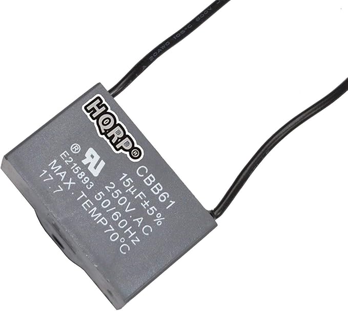 HQRP Capacitor Compatible with Hampton Bay Ceiling Fan 15uf 2-Wire UL Listed by HQRP