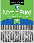 Nordic Pure 20x25x5 Pleated MERV 13 Plus Carbon Air Filter 1 Pack | Actual by NordicPure