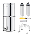 VEVOR Gravity-fed Water Filter System, 2.25G 304 Stainless-Steel Countertop by VEVOR