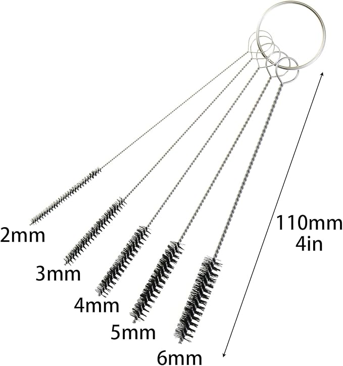 MEETOOT 15-Piece 4-Inch Nylon Tube Brush Set, Straw Cleaning Brush, Carburetor - Image 2