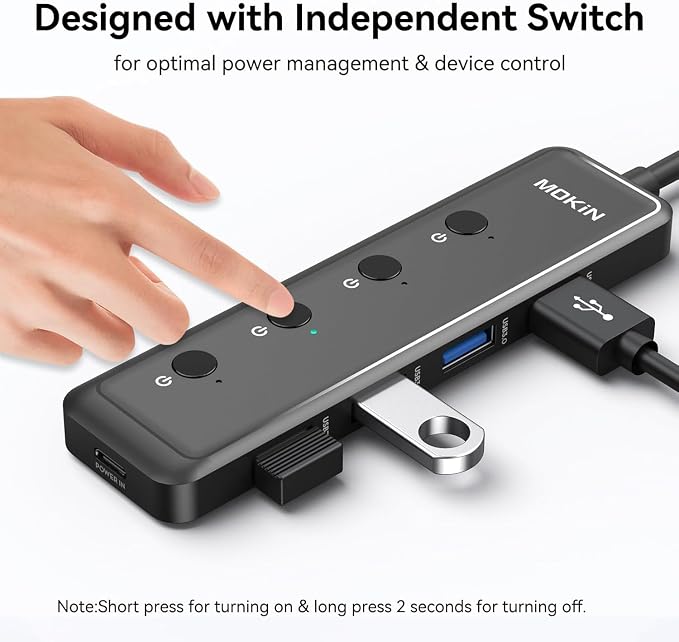 USB C to USB C Hub Multiport Adapter, USB C Splitter Dual Monitor - Image 5