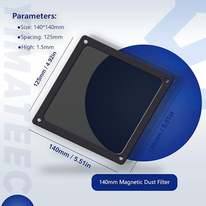 Dust Filter PC 140mm for Computer Cooler/PSU/Routers Nylon 80 Mesh, Magnetic - Image 4
