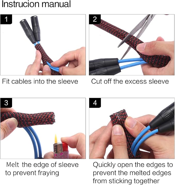 Alex Tech 10ft - 1 inch Cord Protector Wire Loom Tubing Cable Sleeve Split - Image 6
