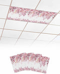 Fluorescent Light Covers for Ceiling Lights Pink Eucalyptus Leaves Magnetic by Home+L6