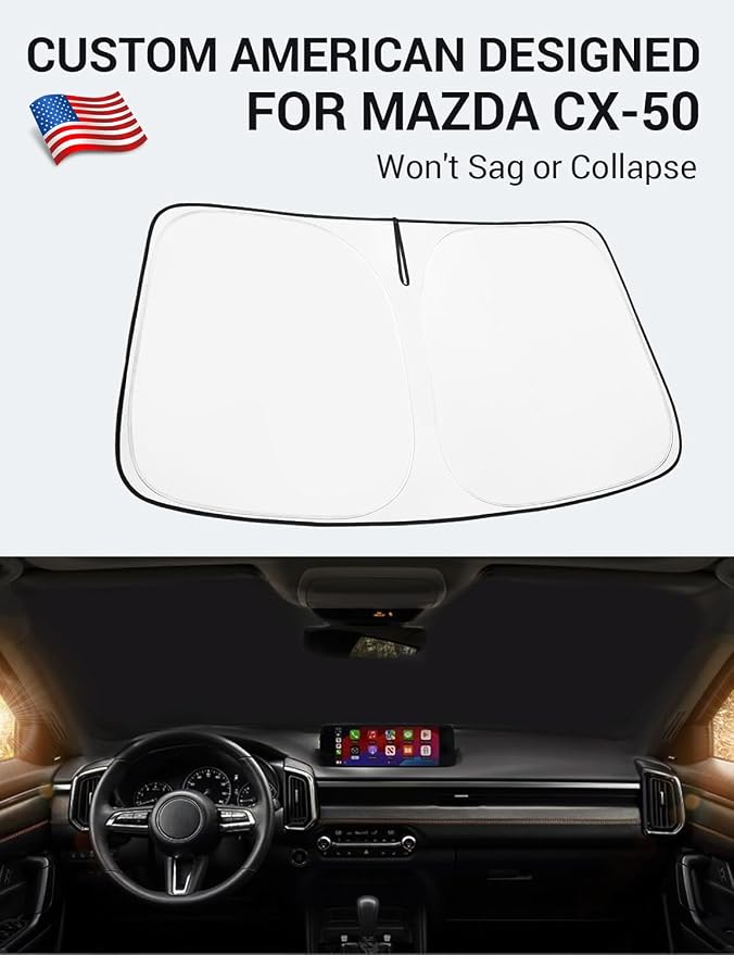 Proadsy Windshield Sun Shade for Mazda CX-50 2023 2024 2025 2026 Custom Fit - Image 2