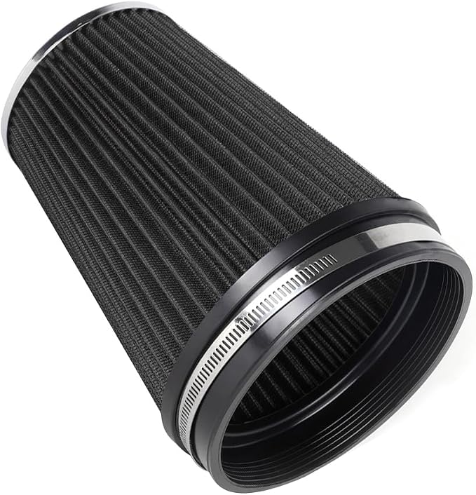 6" 152 mm High Flow Inlet Air Filter, Air Intake Cone Filter Replacement by MUGERACING