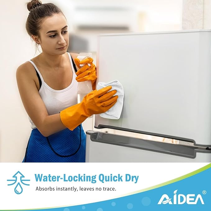 AIDEA Microfiber Cleaning Cloth White-600PK, Soft Microfiber Towels - Image 6