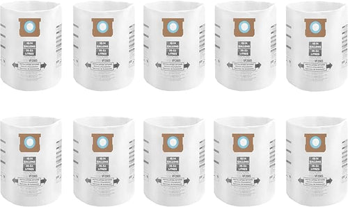 10 Pack Shop Vac 10-14 Gallon Vaccum Bags, ALYYDBG Type F 90662 9066200 9066233 by ALYYDBG