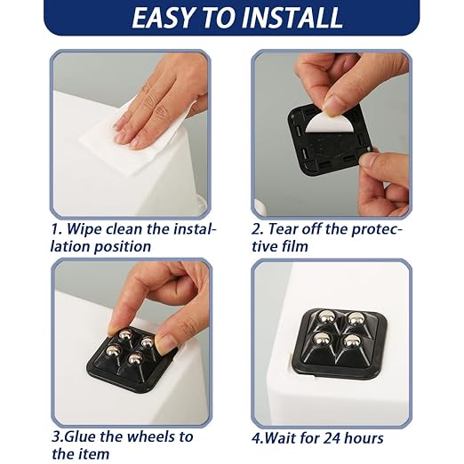 Self Adhesive Mini Caster Wheels 360° Swivel - Image 5