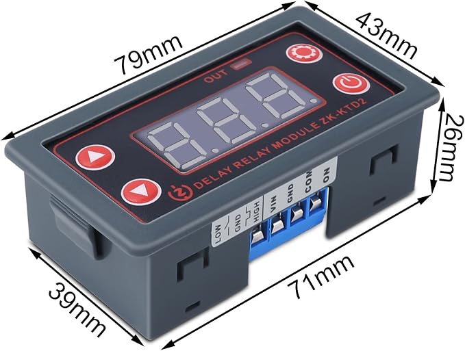 Timer Relay, Icstation Delay Relay DC 5V-30V Time Delay Switch 12V 24V 10A - Image 8