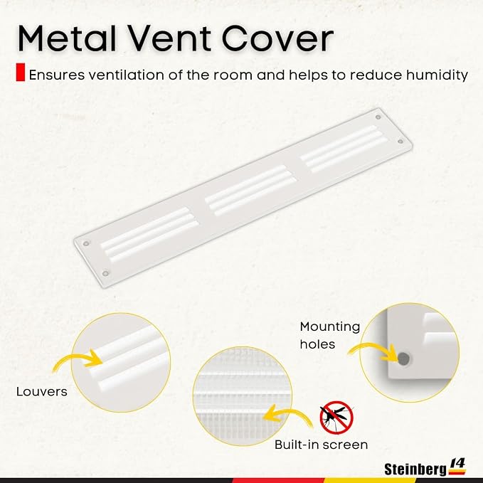 Steinberg14 White Vent Cover 10x1 - Image 2