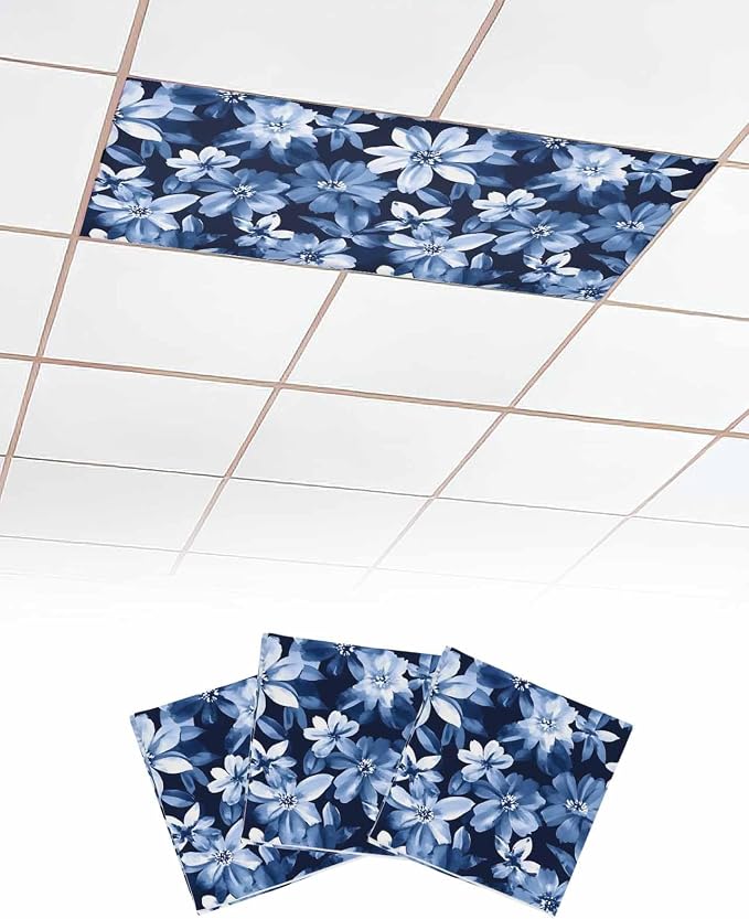 3 Pack White Navy Fluorescent Light Covers by Unknown