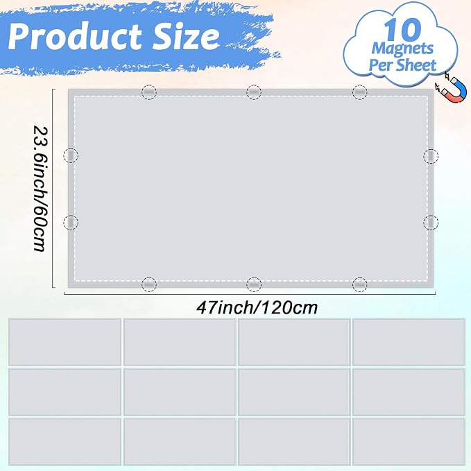 Wiooffen 12 Pcs Fluorescent Light Covers - Image 2