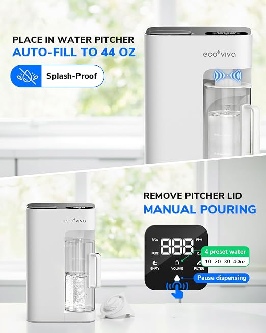 Ecoviva Mate 3 Countertop Reverse Osmosis Water Filter, 8-Stage RO Water - Image 4