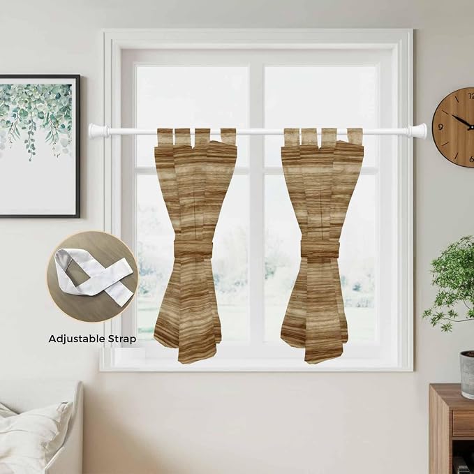 Vintage Western Kitchen Curtains 45 Inch Length, Short Cafe Window Curtains Tab - Image 5