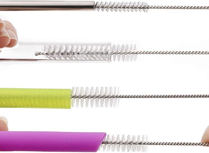Long Straw Brush, Nylon Pipe Tube Cleaner 8-ihch 10 Different Diameters Set of - Image 4