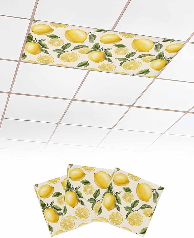 3 Pack Country Watercolor Fluorescent Light Covers by Unknown