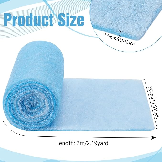 BENECREAT 6.56 Feet Air Vent Filter, 11.8x0.5 Inch Deep Sky Blue Open Cell Foam - Image 2