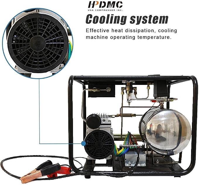 Oil-free Dive 12V 550W Air Compressor System Vacuum Pump - Image 3