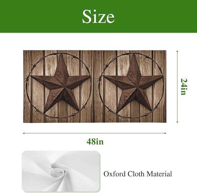 4 Pack Vintage Texas Star Fluorescent Light Covers Brown Wood Grain Wire 4 x 2 - Image 9