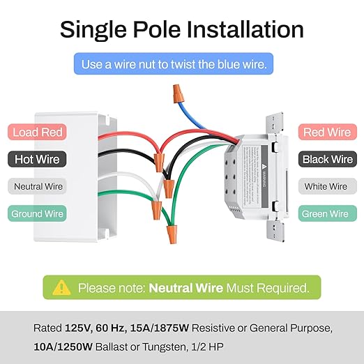 BN-LINK 7 Day Programmable in-Wall Timer Switch - Image 6