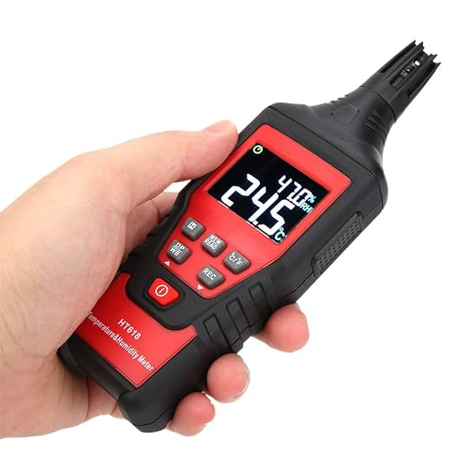 Digital Temperature Humidity Meter Dual LCD Display Backlit Screen Precision - Image 8