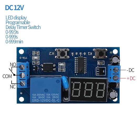 WALFRONT 2PCS Delay On Off Switch Module Adjustable Intermittent Infinite Cycle - Image 5