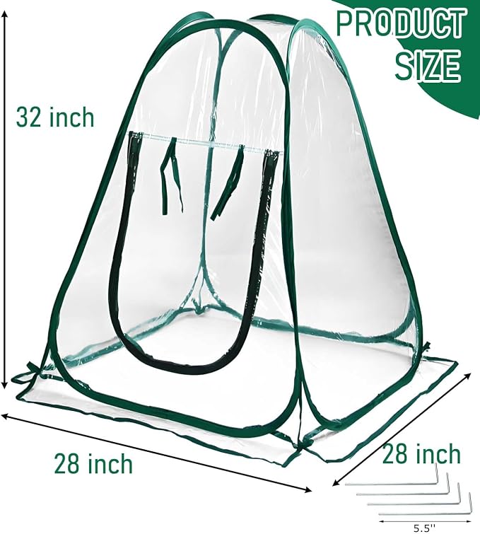 Plant Mini Greenhouse Pop Up Transparent Greenhouse Freeze Protection PVC Plant - Image 4